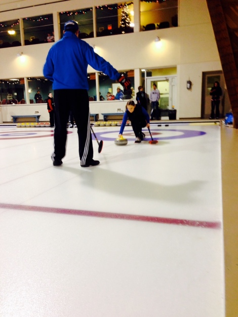 Here was the instructor helping me learn how to actually 'curl' the stone.